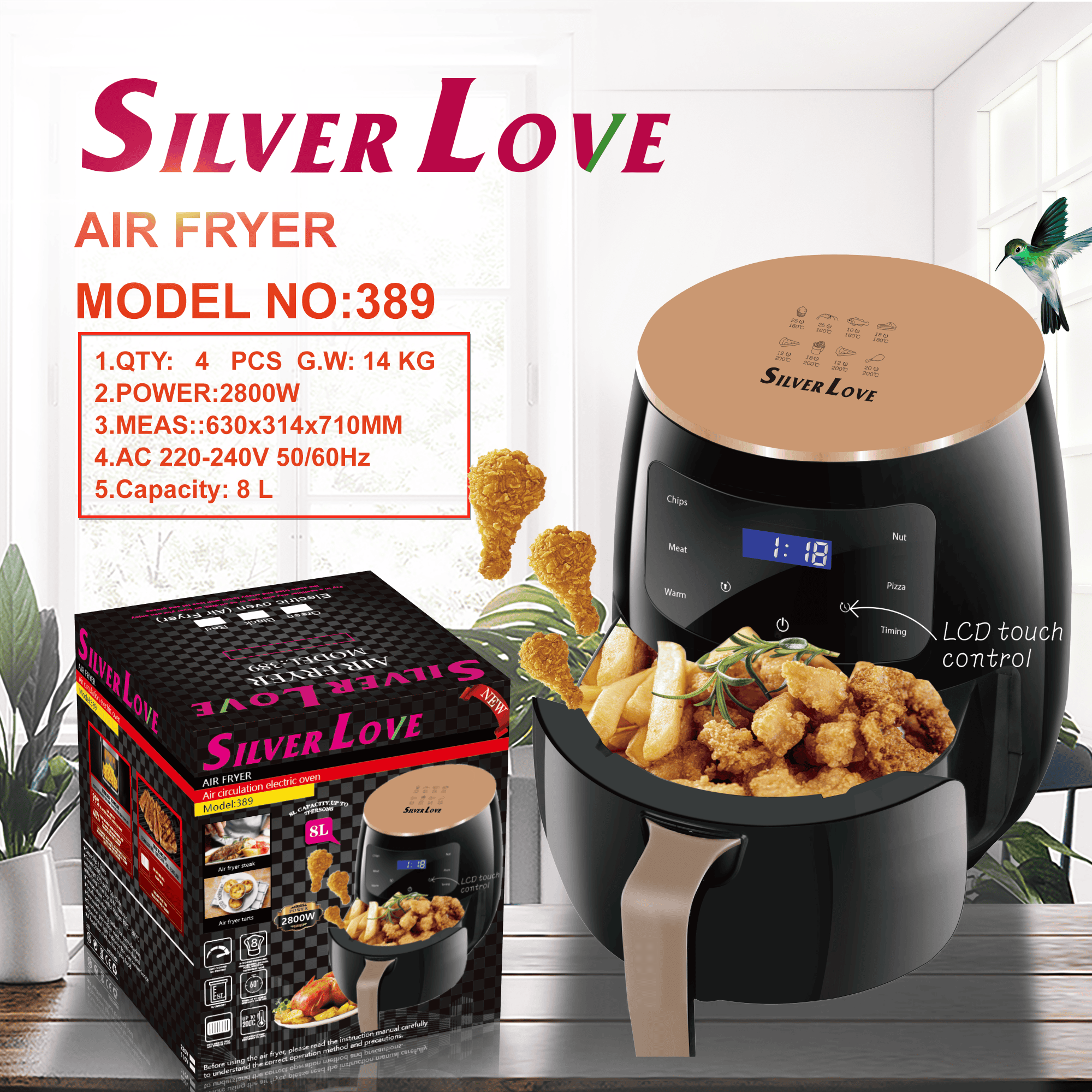 389 空气炸锅 8L air fryer (Smart)