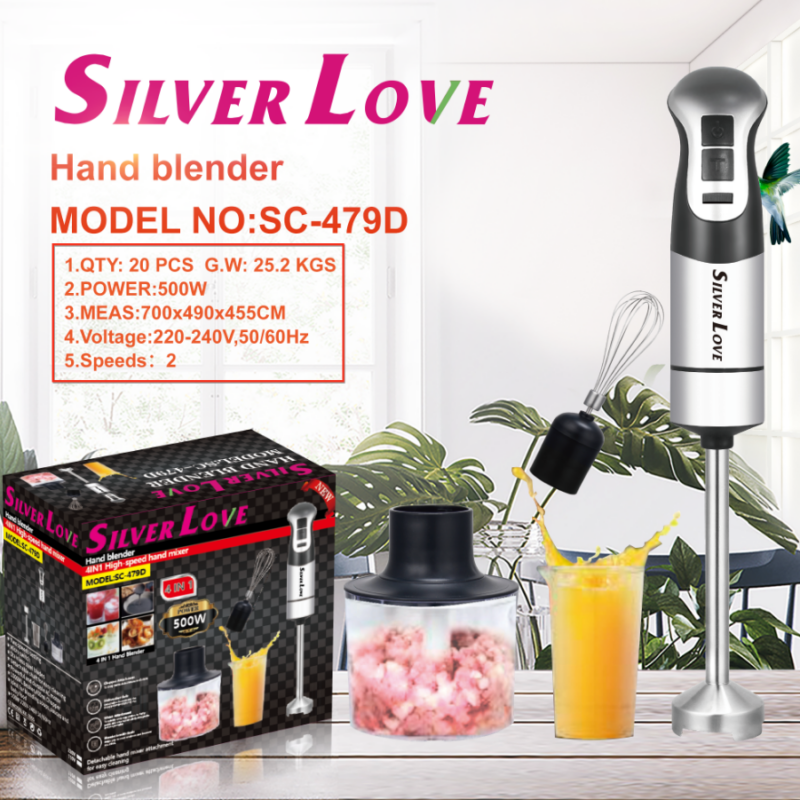 SC-479D HAND BLENDER 手持搅拌机 不锈钢 20PCS/CTN