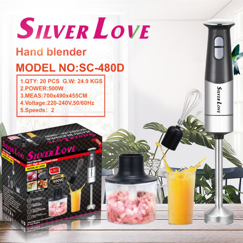 SC-480D HAND BLENDER 手持搅拌机 不锈钢 20PCS/CTN