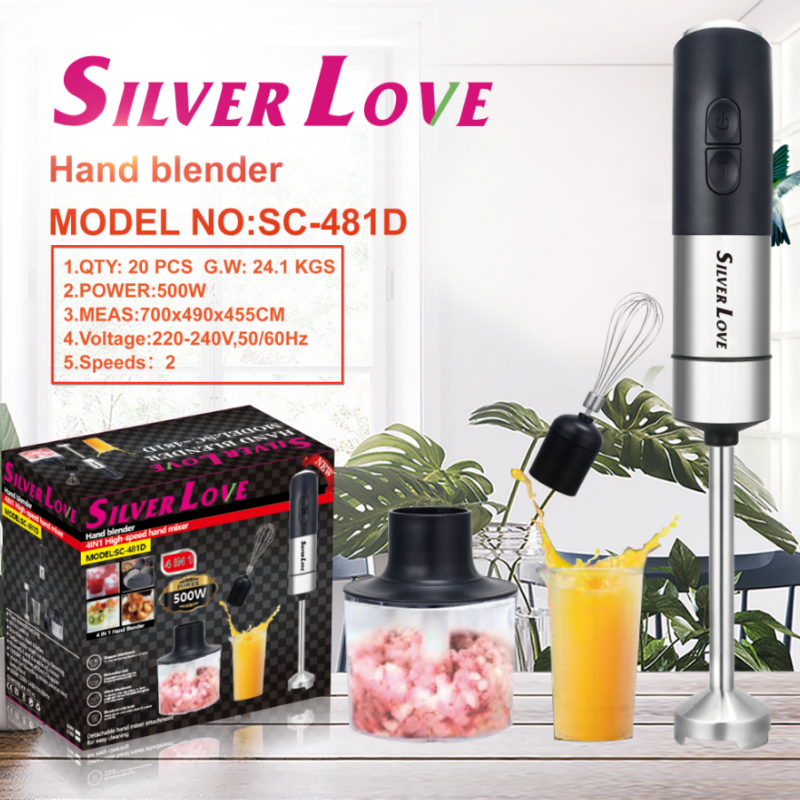 SC-480D HAND BLENDER 手持搅拌机 不锈钢 20PCS/CTN