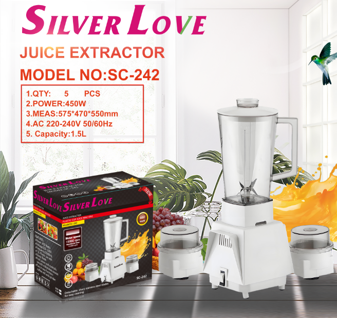 JU-242 塑料杯 果汁杯 3 IN1JUICER & BLENDER 12PCS/CTN