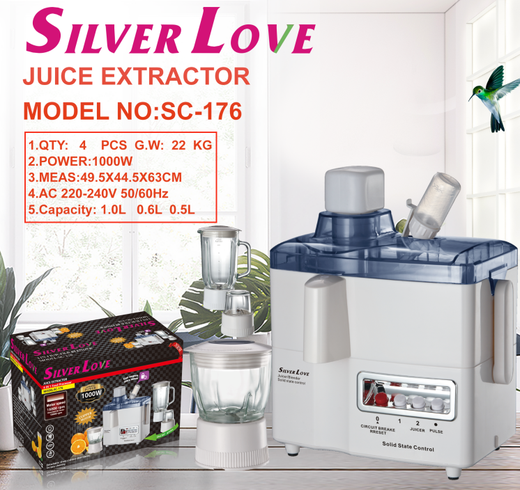 176-4 玻璃杯 果汁机 4IN1JUICER & BLENDER 4PCS/CTN