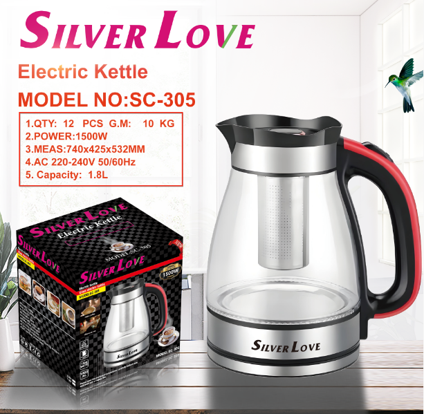 SC-305 玻璃水壶 kettle 12PCS/CTN