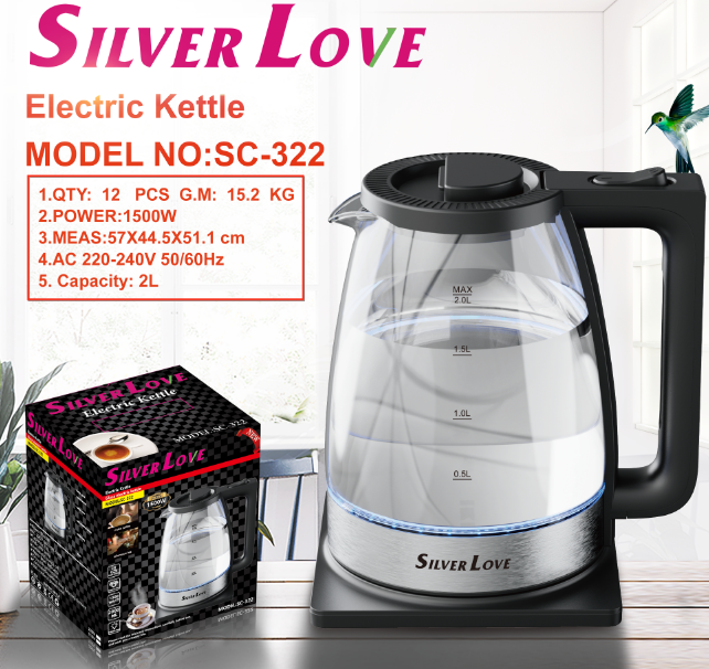 ZY-322 玻璃水壶 Glass kettle 12PCS/CTN