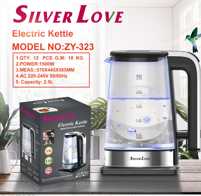 ZY-323 玻璃水壶 Glass kettle 12PCS/CTN